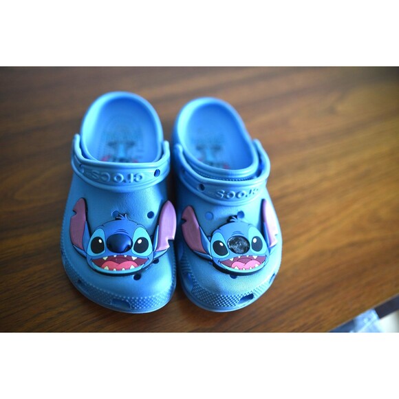 Stitch Crocs Blue J2 Disney kids shoe clog sandal - Picture 1 of 5